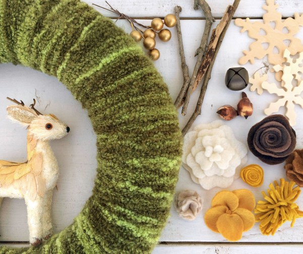 yarn wrapped wreath | lillyella stitchery
